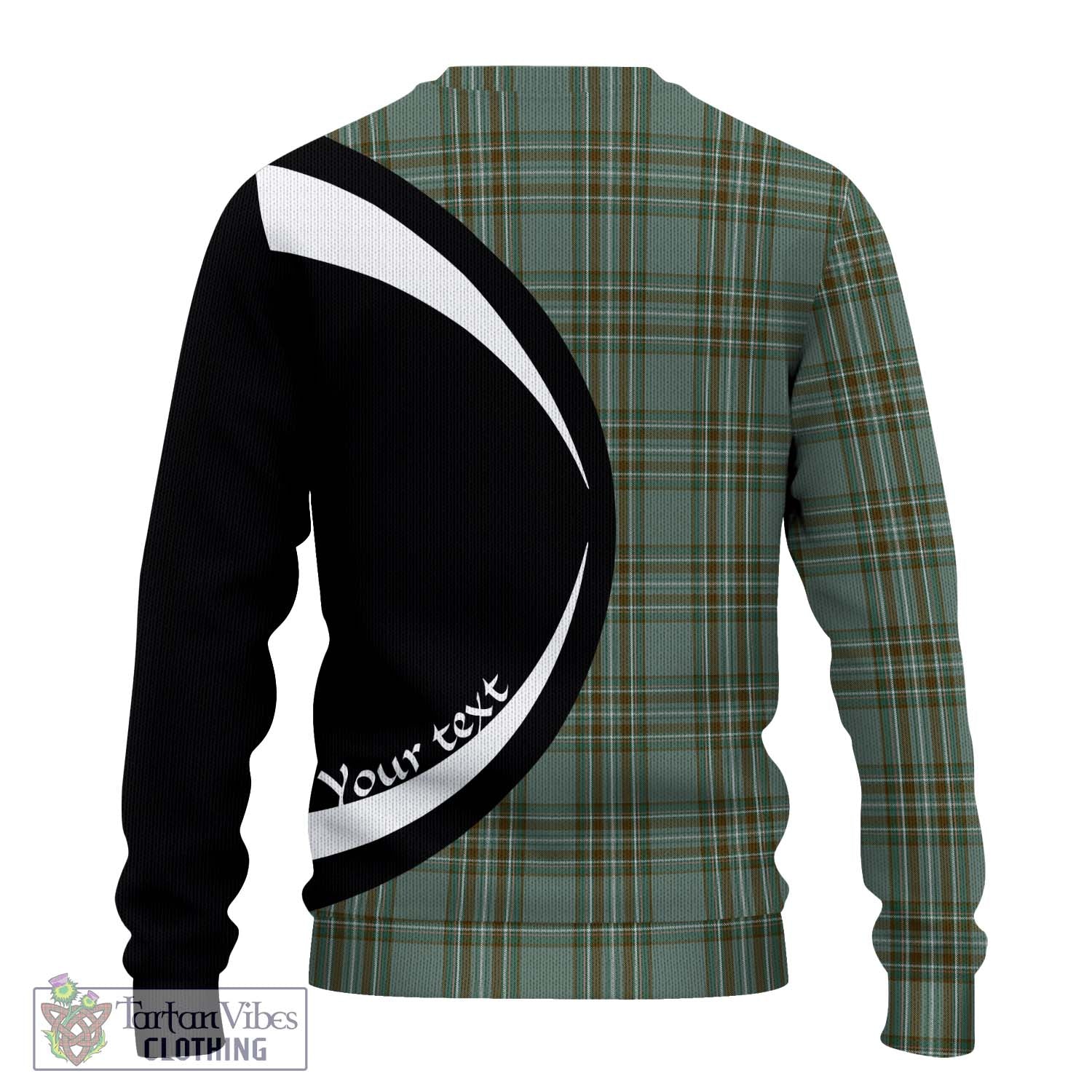 Kelly Tartan Ugly Sweater with Family Crest Circle Style - Tartan Vibes Clothing