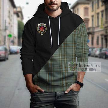 Kelly Tartan Hoodie with Family Crest and Military Logo Style - Tartanvibesclothing Shop