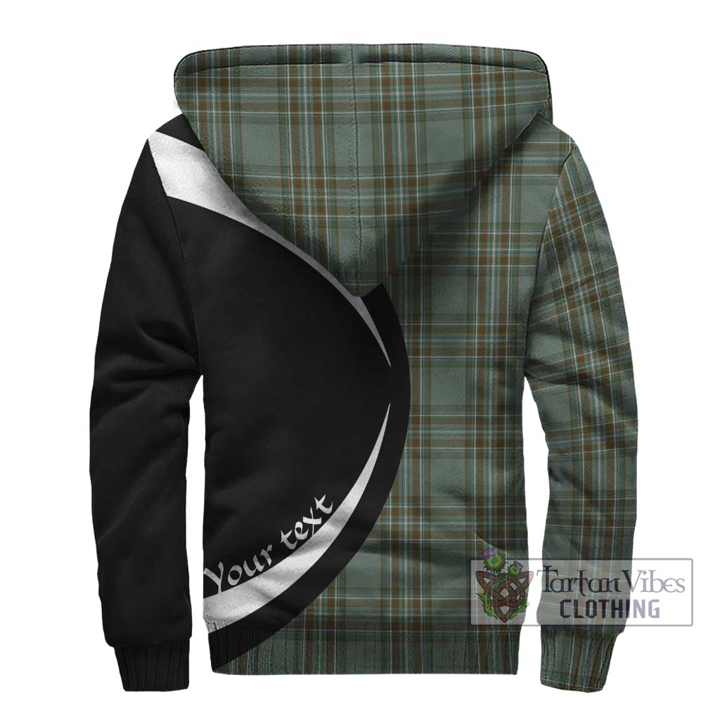 Kelly Tartan Sherpa Hoodie with Family Crest Circle Style - Tartan Vibes Clothing