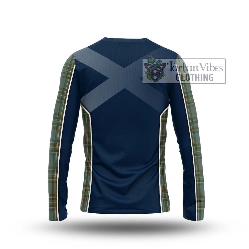 Kelly Tartan Long Sleeve T-Shirt with Family Crest and Lion Rampant Vibes Sport Style - Tartan Vibes Clothing