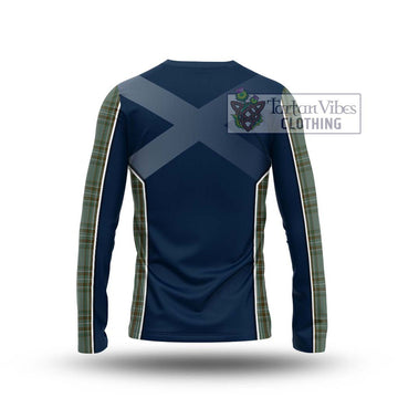 Kelly Tartan Long Sleeve T-Shirt with Family Crest and Lion Rampant Vibes Sport Style - Tartan Vibes Clothing