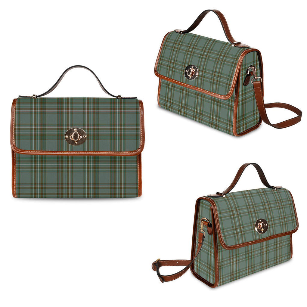 kelly-dress-tartan-leather-strap-waterproof-canvas-bag
