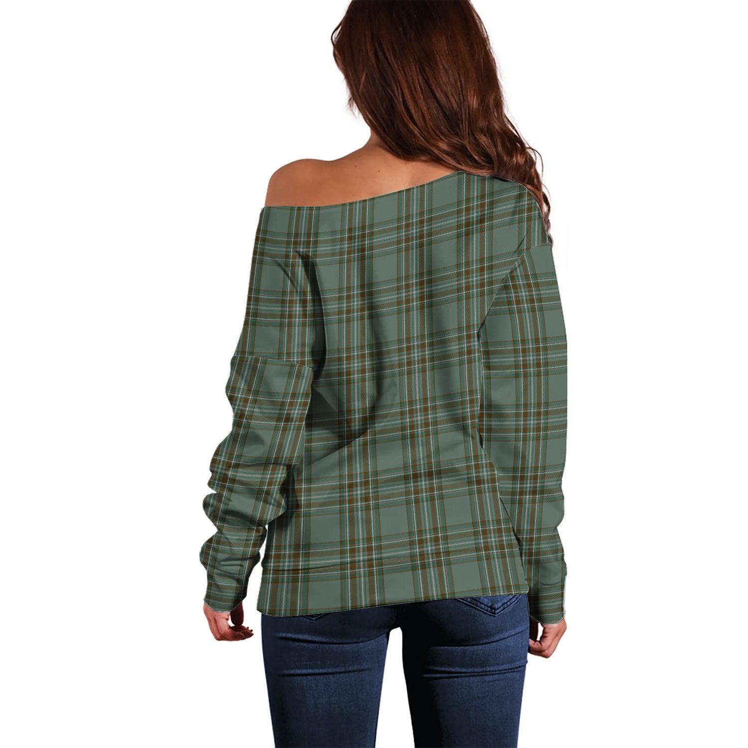Kelly Dress Tartan Off Shoulder Women Sweater - Tartanvibesclothing