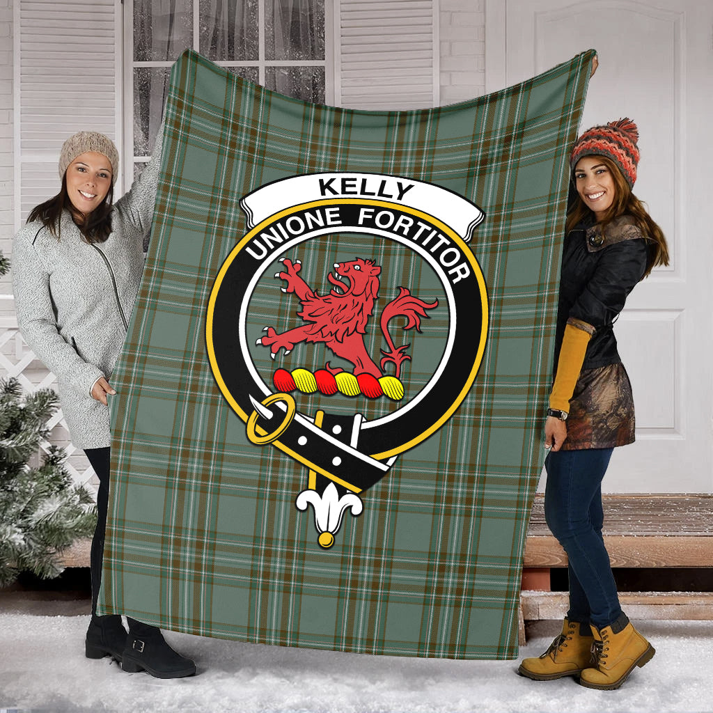 kelly-dress-tartab-blanket-with-family-crest