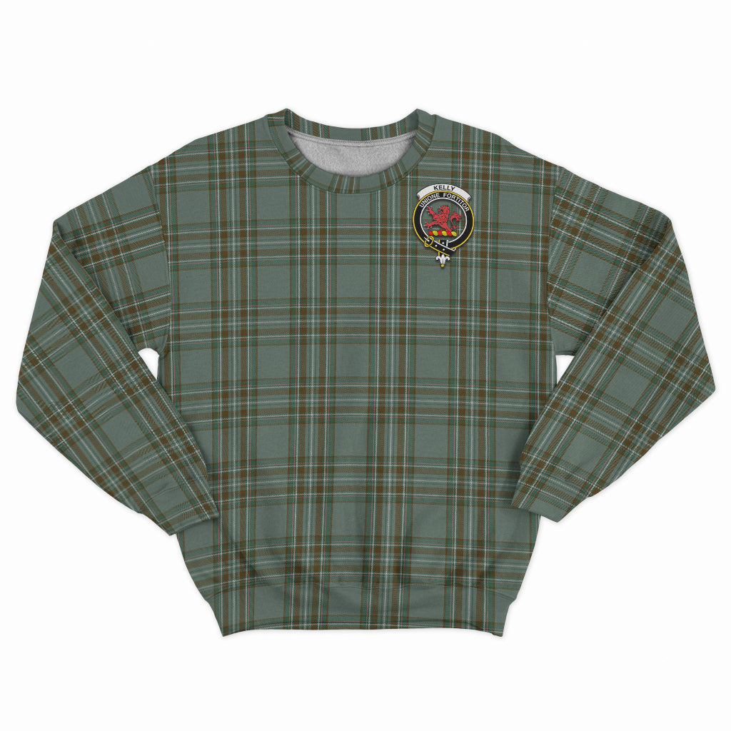 Kelly Tartan Sweatshirt with Family Crest - Tartan Vibes Clothing