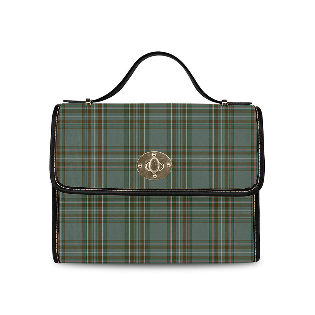 kelly-dress-tartan-leather-strap-waterproof-canvas-bag