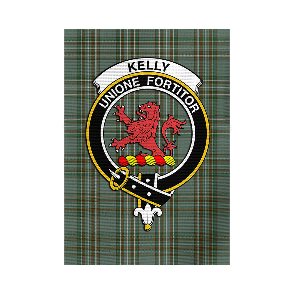 Kelly Tartan Flag with Family Crest - Tartan Vibes Clothing