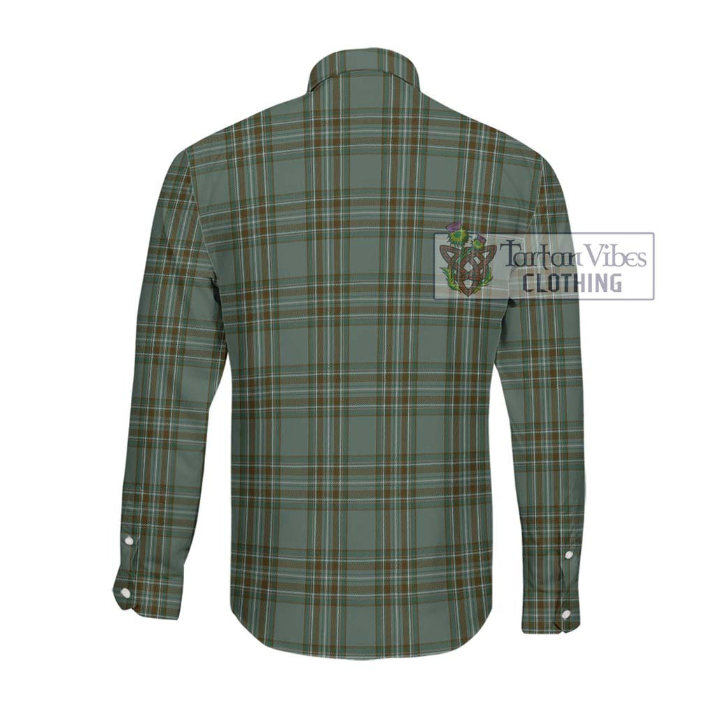 Kelly Tartan Long Sleeve Button Shirt with Family Crest DNA In Me Style - Tartanvibesclothing Shop