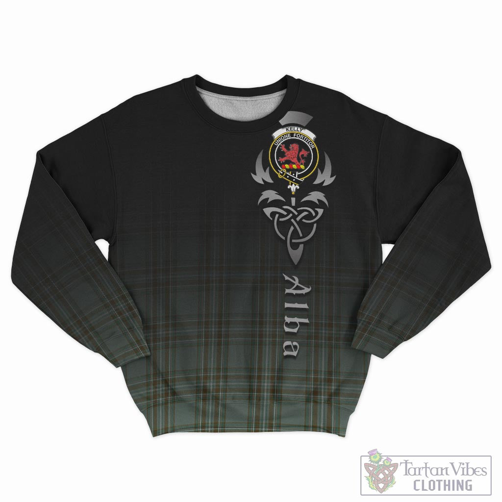 Tartan Vibes Clothing Kelly Dress Tartan Sweatshirt Featuring Alba Gu Brath Family Crest Celtic Inspired