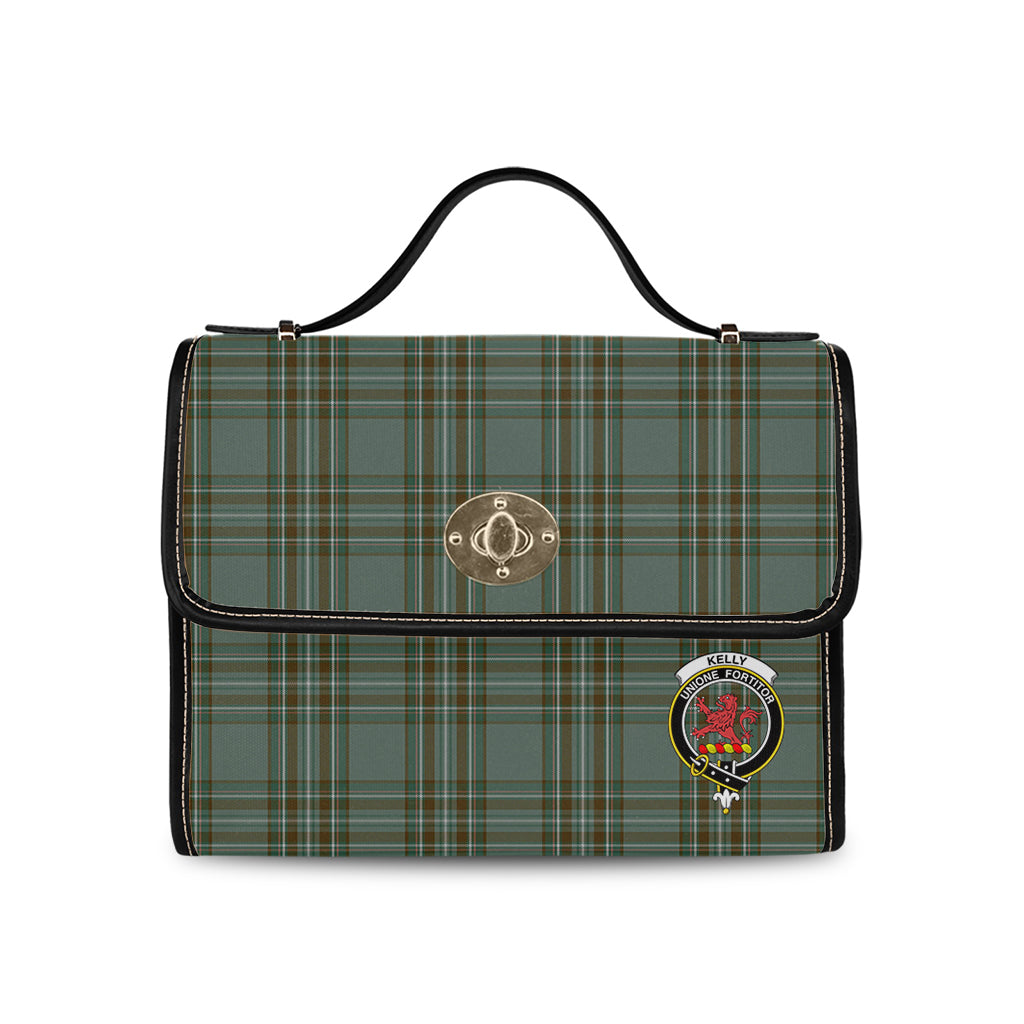 kelly-dress-tartan-leather-strap-waterproof-canvas-bag-with-family-crest