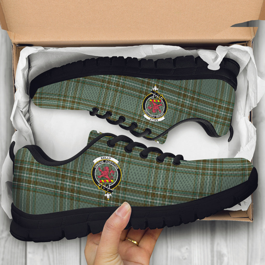 Kelly Tartan Sneakers with Family Crest - Tartan Vibes Clothing