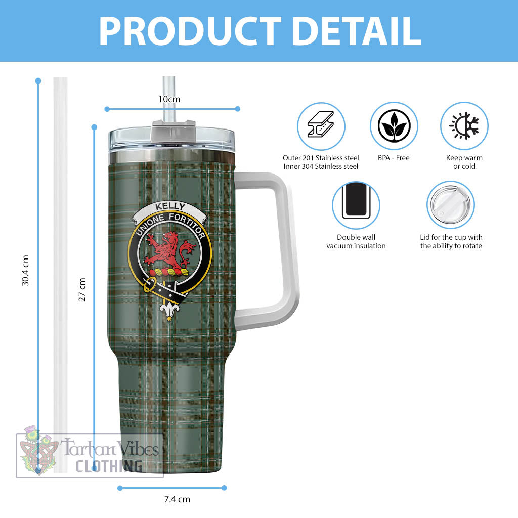 Tartan Vibes Clothing Kelly Dress Tartan and Family Crest Tumbler with Handle