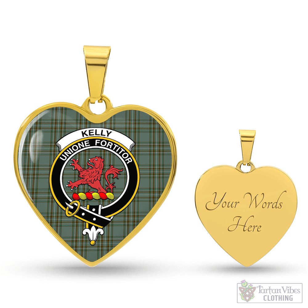 Tartan Vibes Clothing Kelly Dress Tartan Heart Necklace with Family Crest