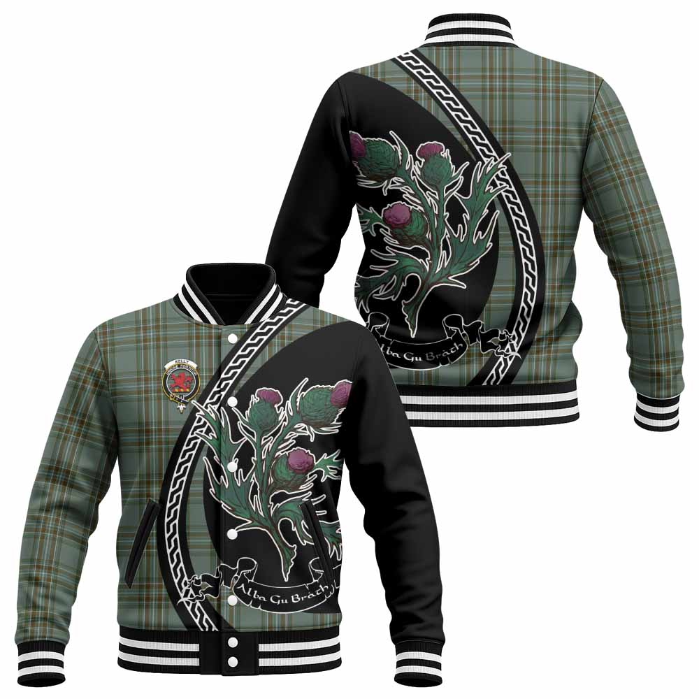 Kelly Family Crest Tartan Baseball Jacket Alba Thistle Inspired - Tartan Vibes Clothing