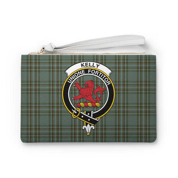 Tartan Vibes Clothing Kelly Family Crest Tartan Clutch Bag