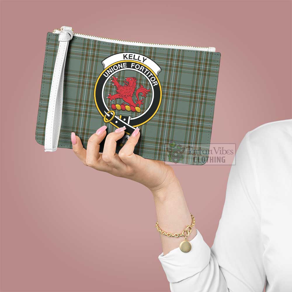 Tartan Vibes Clothing Kelly Family Crest Tartan Clutch Bag