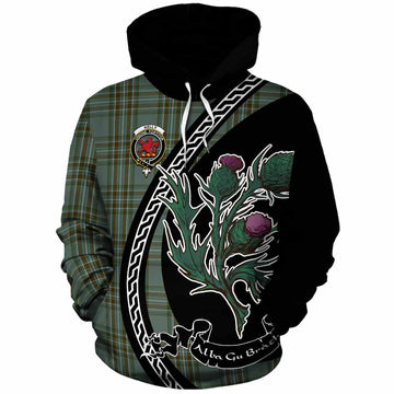 Kelly Family Crest Tartan Cotton Hoodie Alba Thistle Inspired - Tartan Vibes Clothing