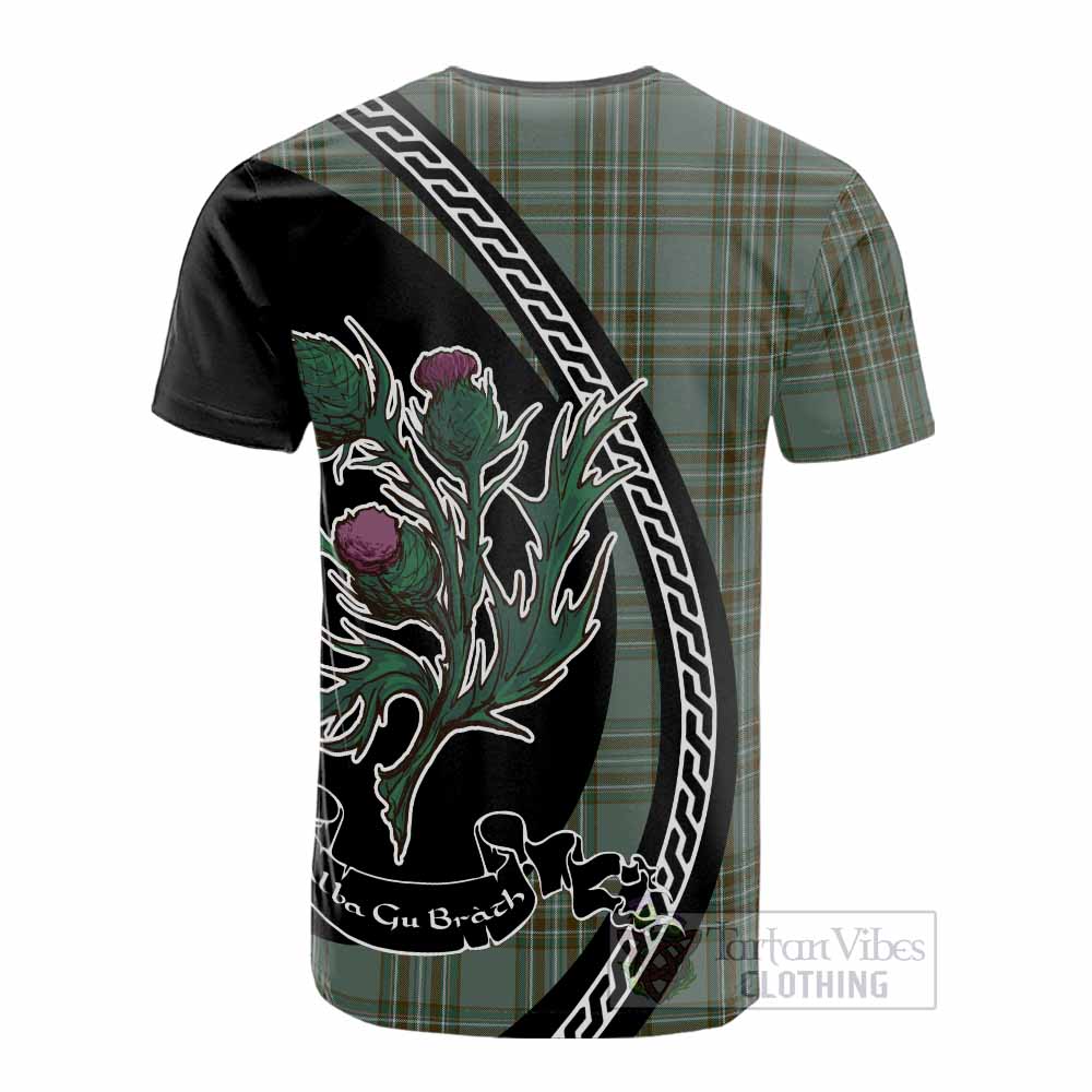 Kelly Family Crest Tartan Cotton T-shirt Alba Thistle Inspired - Tartan Vibes Clothing