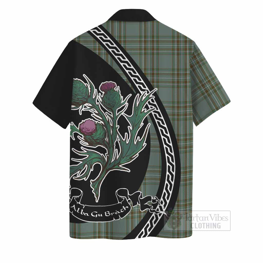 Kelly Family Crest Tartan Hawaiian Shirt Alba Thistle Inspired - Tartan Vibes Clothing
