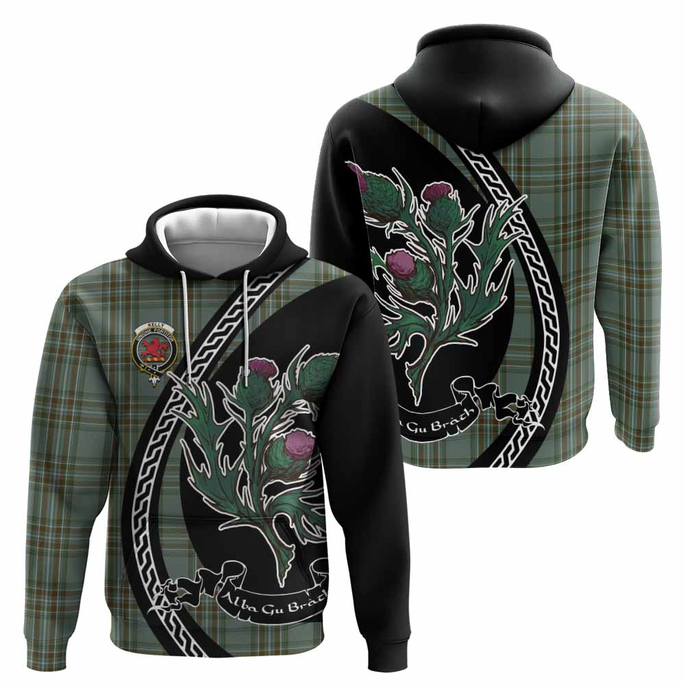 Kelly Family Crest Tartan Hoodie Alba Thistle Inspired - Tartan Vibes Clothing