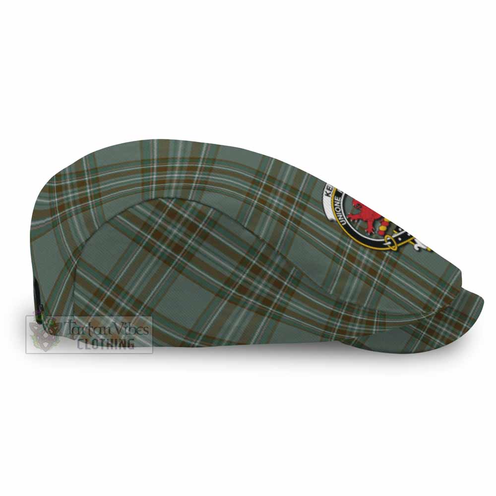 Kelly Family Crest Tartan Jeff Cap, Tartan Flat Cap