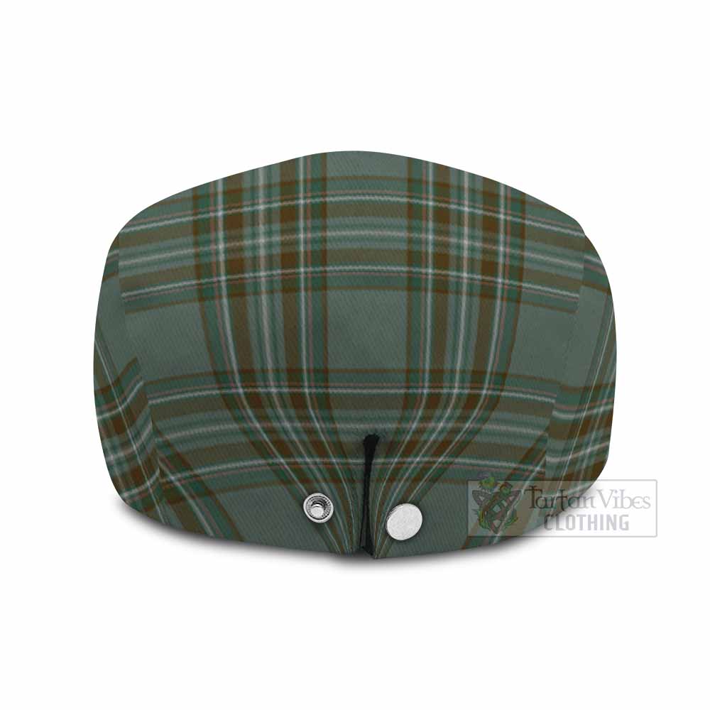 Kelly Family Crest Tartan Jeff Cap, Tartan Flat Cap