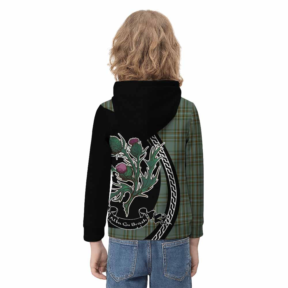 Kelly Family Crest Tartan Kid Hoodie Alba Thistle Inspired - Tartan Vibes Clothing