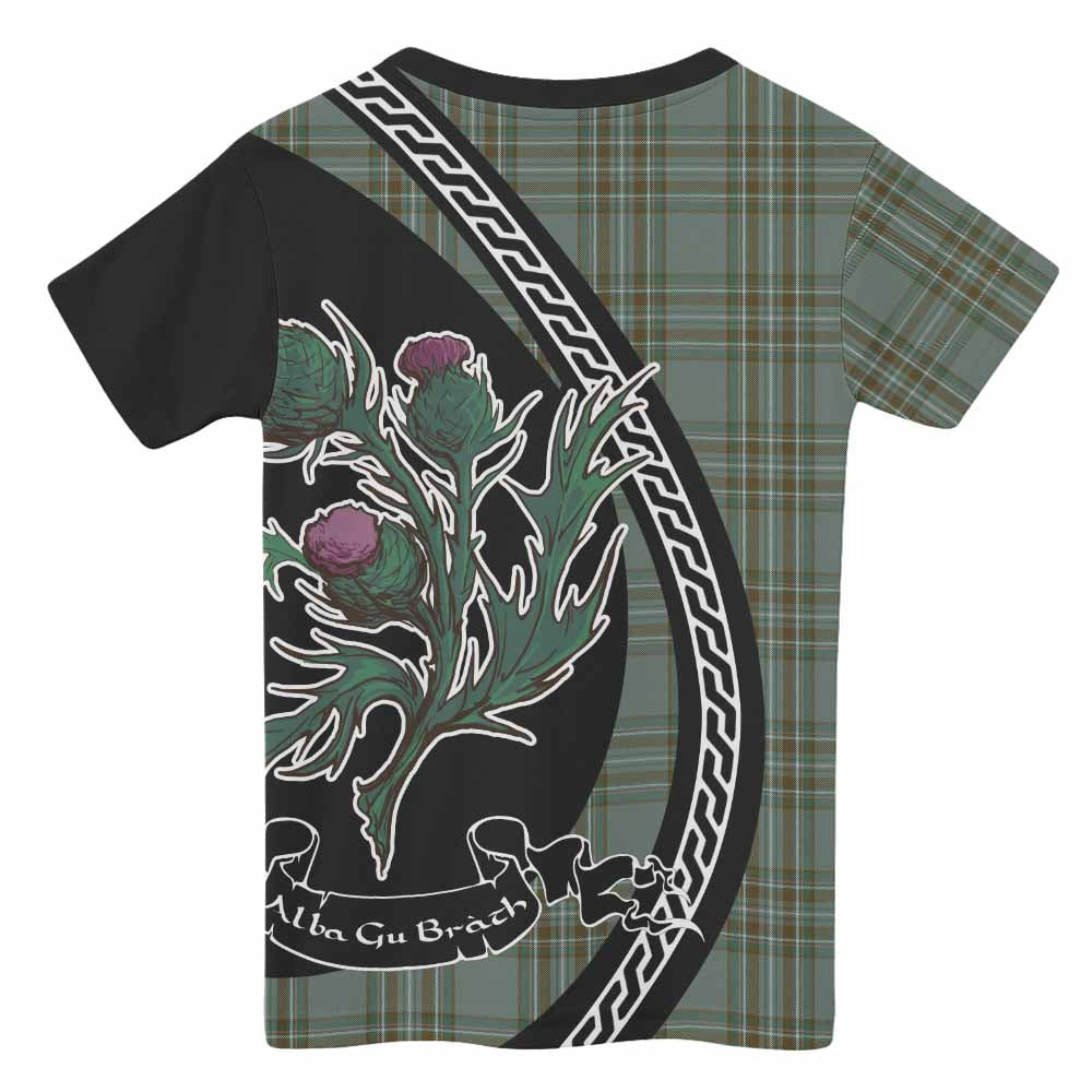 Kelly Family Crest Tartan Kid T-shirt Alba Thistle Inspired - Tartan Vibes Clothing