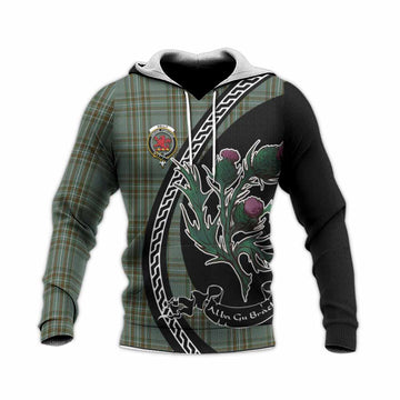 Kelly Family Crest Tartan Knitted Hoodie Alba Thistle Inspired - Tartan Vibes Clothing