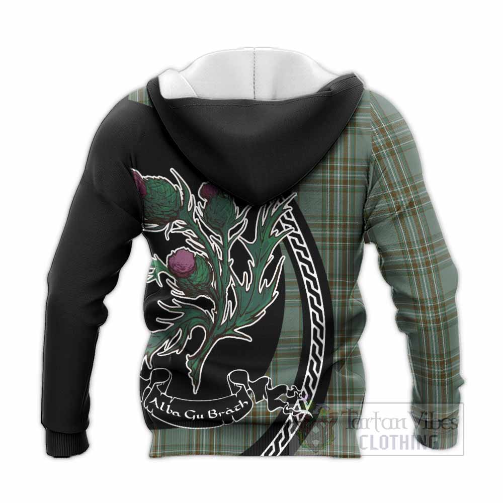 Kelly Family Crest Tartan Knitted Hoodie Alba Thistle Inspired - Tartan Vibes Clothing