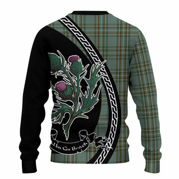 Kelly Family Crest Tartan Knitted Sweater Alba Thistle Inspired - Tartan Vibes Clothing