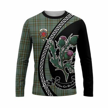 Kelly Family Crest Tartan Long Sleeve T-Shirt Alba Thistle Inspired - Tartan Vibes Clothing