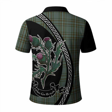 Kelly Family Crest Tartan Polo Shirt Alba Thistle Inspired - Tartan Vibes Clothing