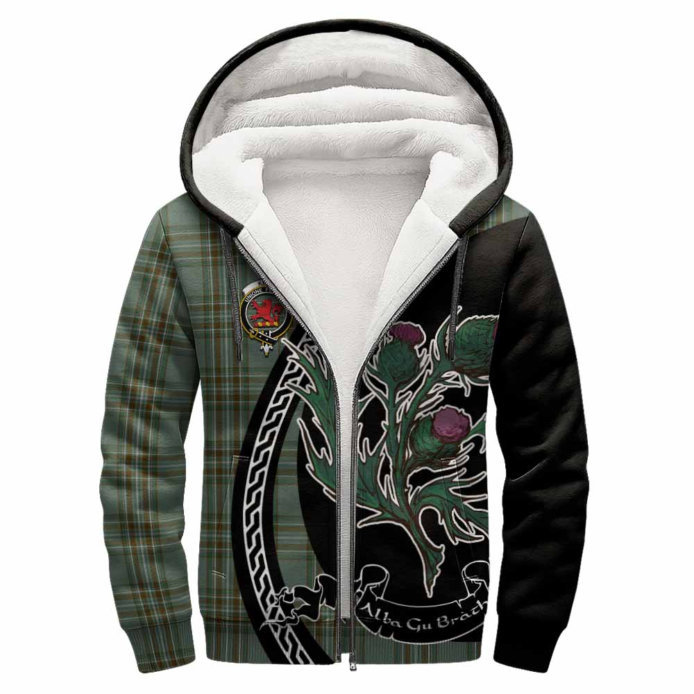 Kelly Family Crest Tartan Sherpa Hoodie Alba Thistle Inspired - Tartan Vibes Clothing