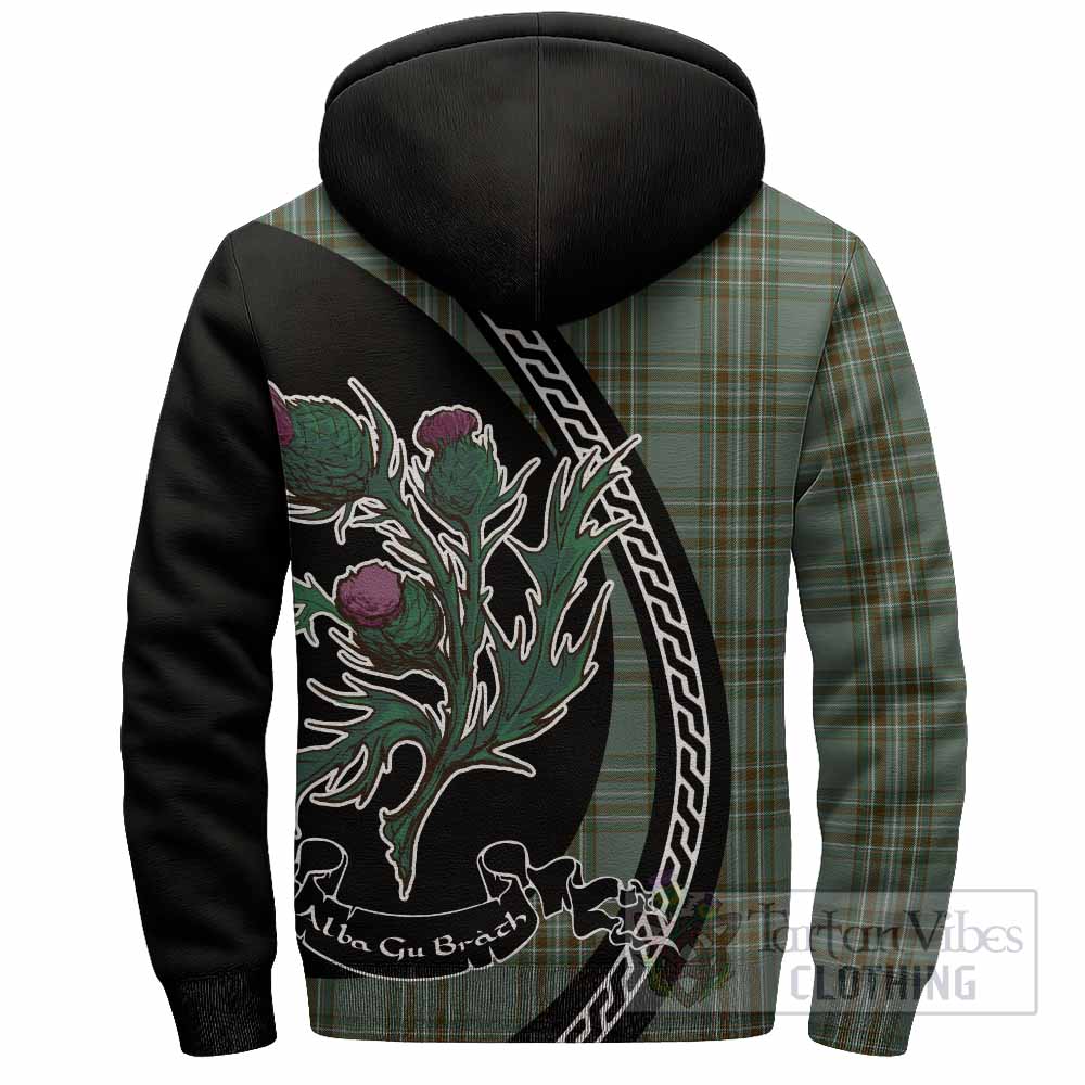 Kelly Family Crest Tartan Sherpa Hoodie Alba Thistle Inspired - Tartan Vibes Clothing