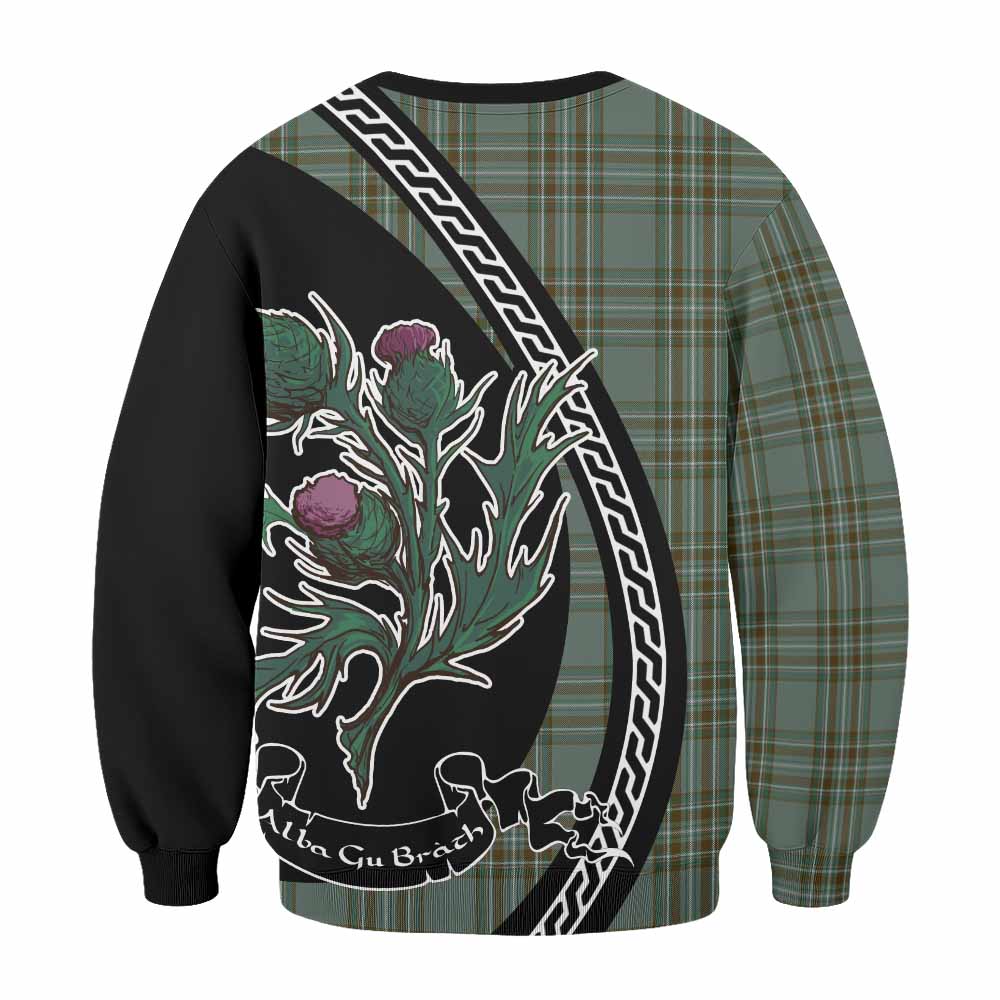 Kelly Family Crest Tartan Sweatshirt Alba Thistle Inspired - Tartan Vibes Clothing