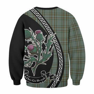 Kelly Family Crest Tartan Sweatshirt Alba Thistle Inspired - Tartan Vibes Clothing
