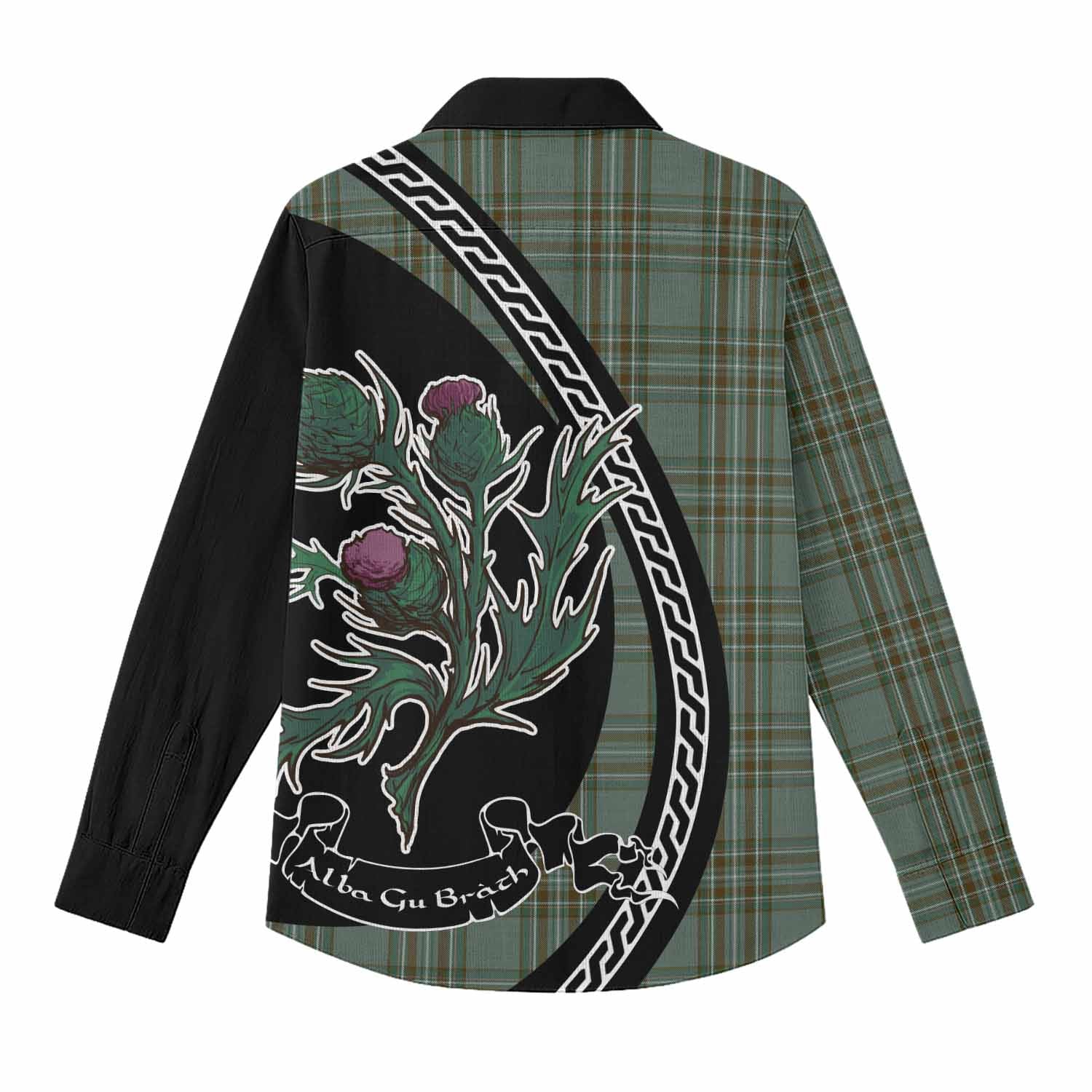 Kelly Family Crest Tartan Women Casual Shirt Alba Thistle Inspired - Tartan Vibes Clothing