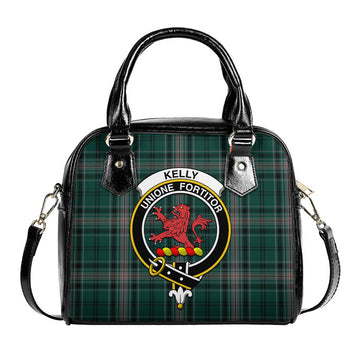 Kelly of Sleat Hunting Tartan Shoulder Handbags with Family Crest