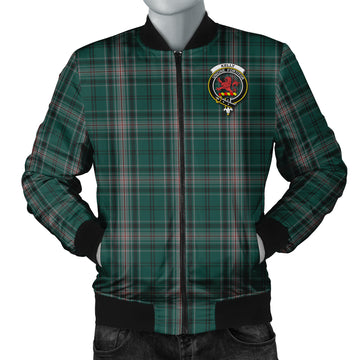 Kelly of Sleat Hunting Tartan Bomber Jacket with Family Crest