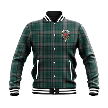 Kelly of Sleat Hunting Tartan Baseball Jacket with Family Crest