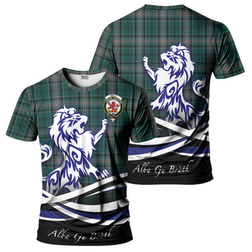 Kelly of Sleat Hunting Tartan T-Shirt with Alba Gu Brath Regal Lion Emblem