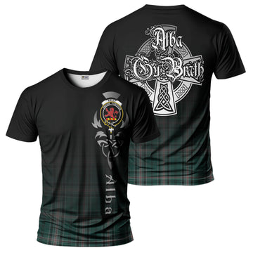 Kelly of Sleat Hunting Tartan T-Shirt Featuring Alba Gu Brath Family Crest Celtic Inspired