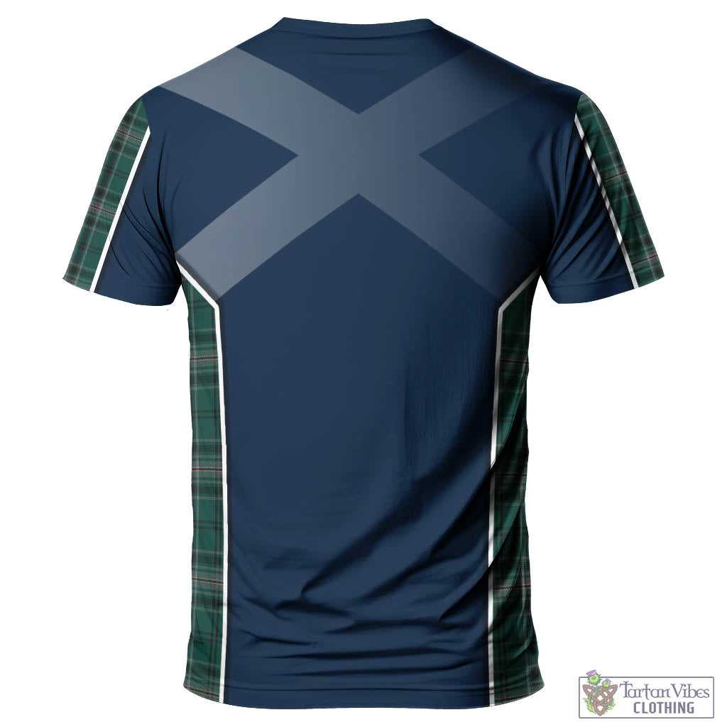 Tartan Vibes Clothing Kelly of Sleat Hunting Tartan T-Shirt with Family Crest and Lion Rampant Vibes Sport Style