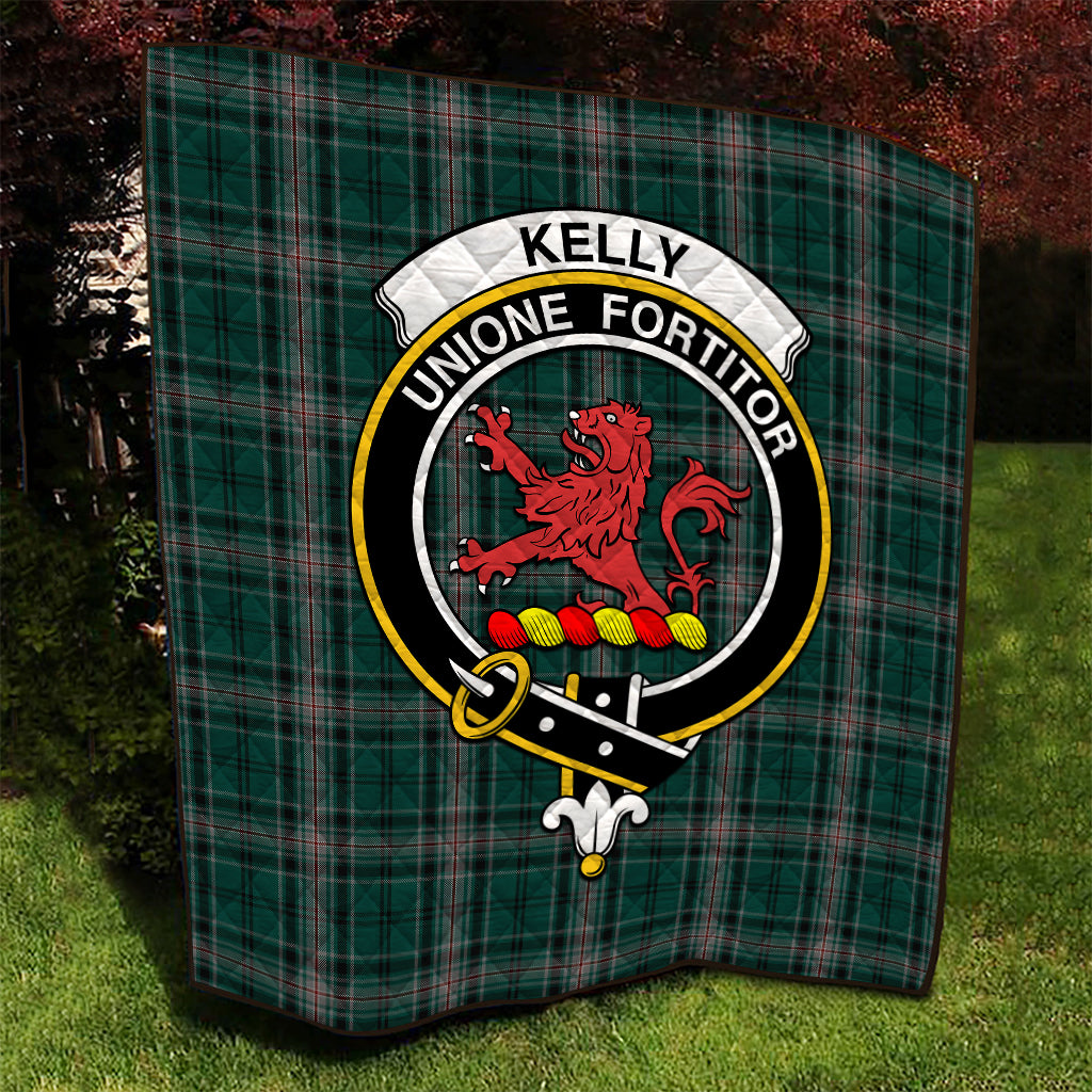kelly-of-sleat-hunting-tartan-quilt-with-family-crest