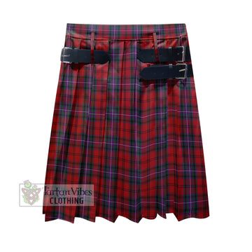 Kelly of Sleat Red Tartan Men's Pleated Skirt - Fashion Casual Retro Scottish Kilt Style
