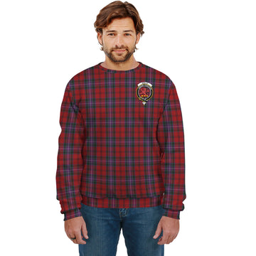 Kelly of Sleat Red Tartan Sweatshirt with Family Crest
