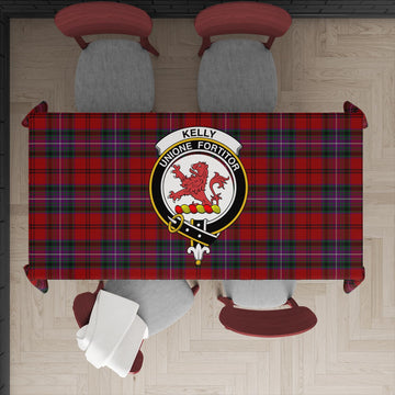 Kelly of Sleat Red Tatan Tablecloth with Family Crest