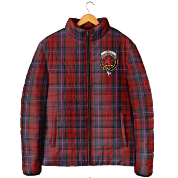 Kelly of Sleat Red Tartan Padded Jacket with Family Crest