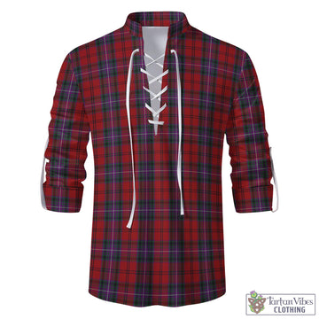 Kelly of Sleat Red Tartan Men's Scottish Traditional Jacobite Ghillie Kilt Shirt